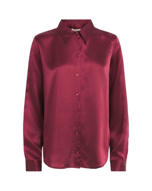 L'Agence Red Silk Tyler Blouse