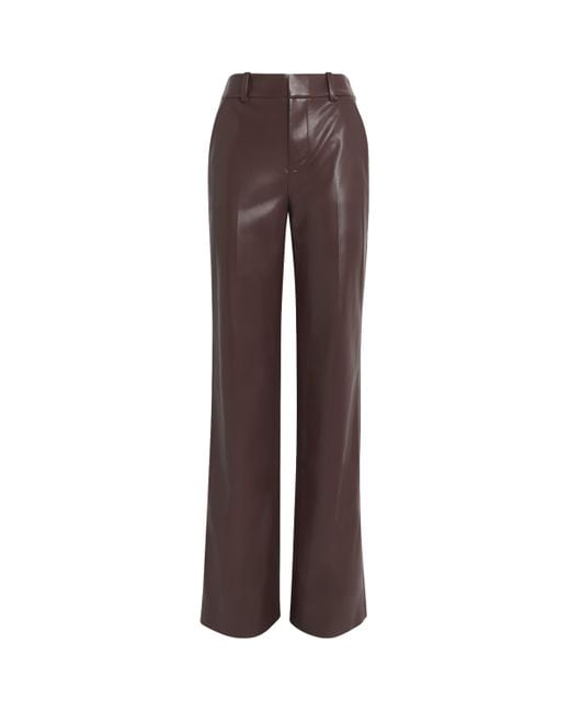 Alice + Olivia Brown Alexander Vegan Trouser