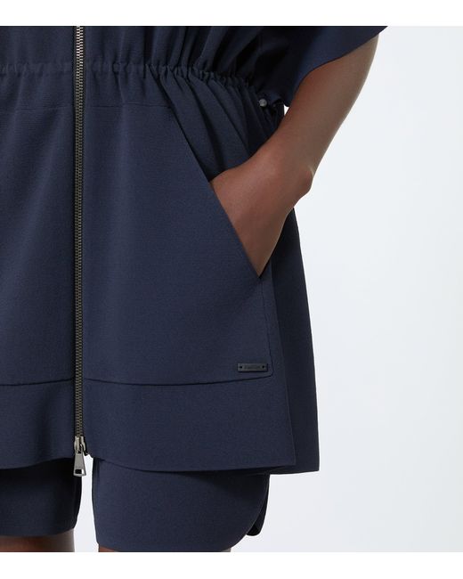 Max Mara Blue Zip-Up Hoodie