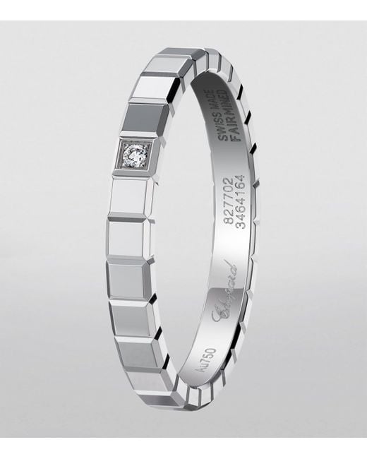 Chopard Metallic And Diamond Ice Cube Ring
