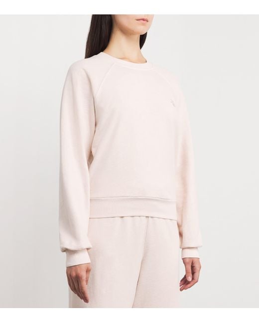 ÉTERNE Pink Cotton-Blend Sonny Sweatshirt