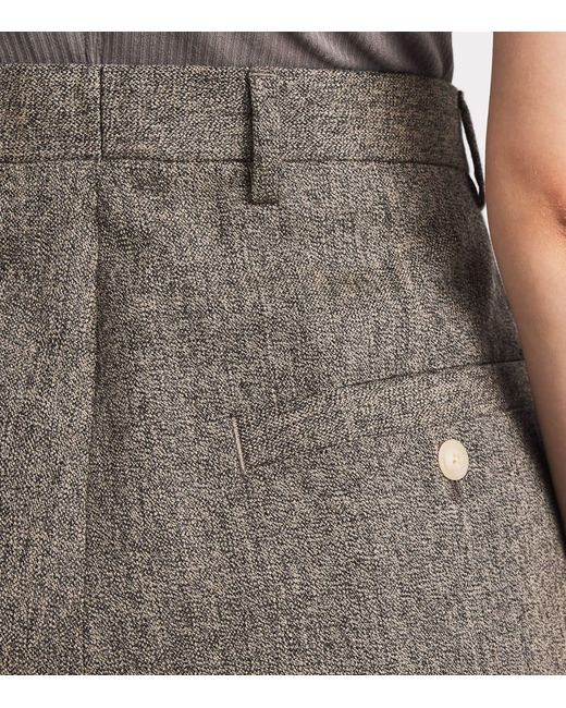 Rick Owens Brown Wool Wide-Leg Trousers