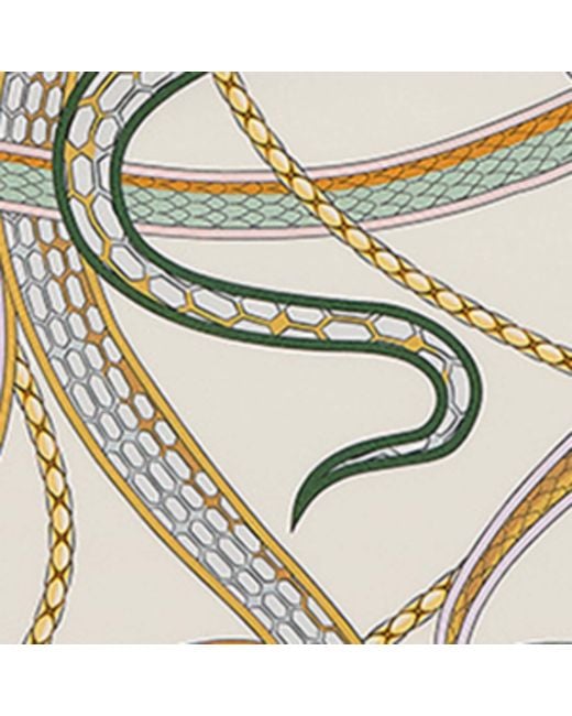 BVLGARI Green Silk Serpenti 75 Scarf