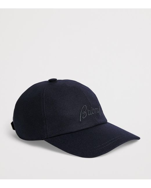 Brioni Blue Performa Logo Baseball Cap for men