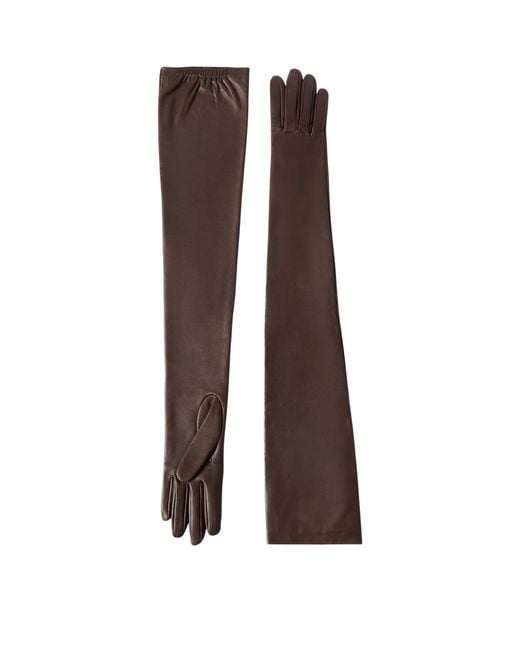 Brunello Cucinelli Brown Leather Gloves