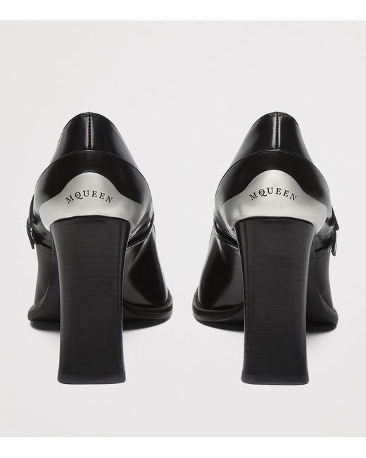 McQueen Black Leather Niko Mary Jane Pumps 95