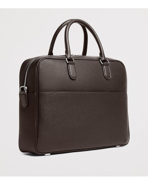 Carl Friedrik Brown Leather Dunloe Briefcase for men