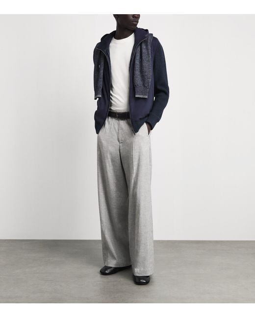 Herno Blue Wool Hybrid Jacket for men