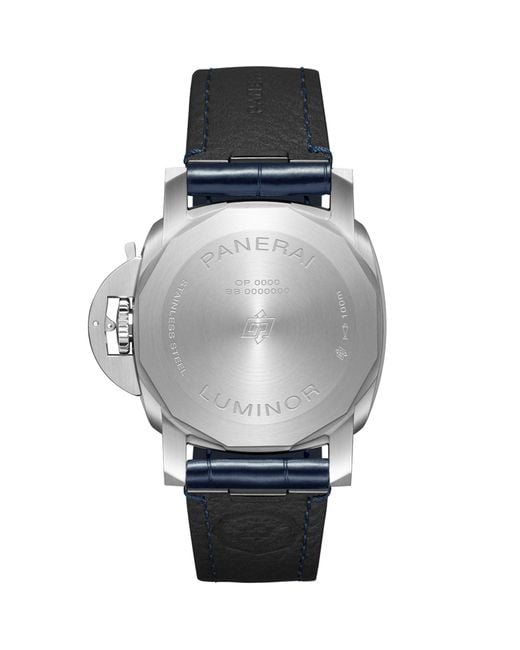Panerai Blue Stainless Steel Luminor Marina Watch 40mm for men