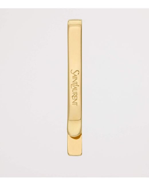 Saint Laurent Natural Striated Tie Clip for men