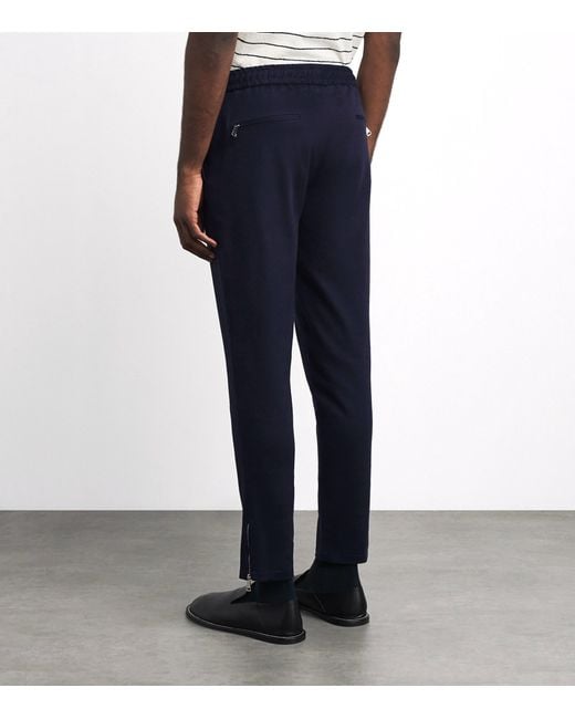 Alan Scott Blue Cashmere-Blend Sweatpants for men