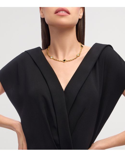 BVLGARI Metallic Mother-Of-Pearl And Onyx Necklace