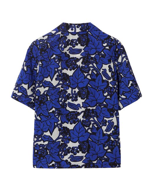 Burberry Blue Cotton Ivy Shirt for men