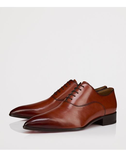 Christian Louboutin Brown Pelvis Leather Oxford Shoes for men
