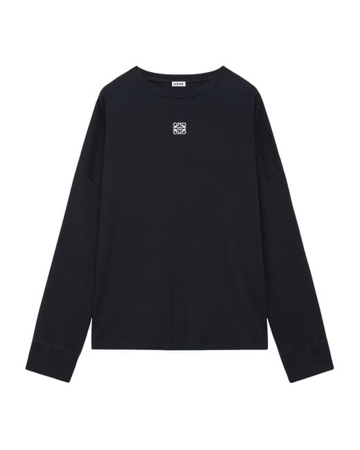 Loewe Long-Sleeve Logo T-Shirt in Black for Men | Lyst UK