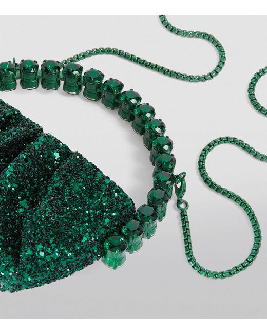 L'ALINGI Green Exclusive Micro Glitter Embellished Eternity Clutch Bag