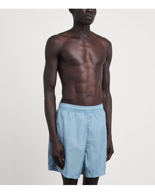 Stone Island Blue Water-Reactive Faded Camo Shorts for men