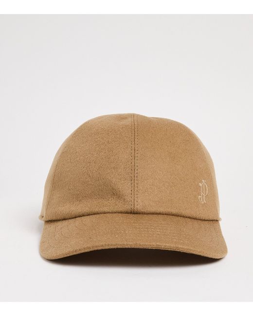 James Purdey & Sons Natural Cashmere Embroidered Baseball Cap for men