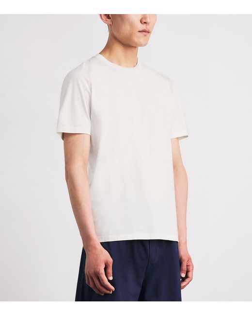 Harrods White Cotton T-Shirt for men