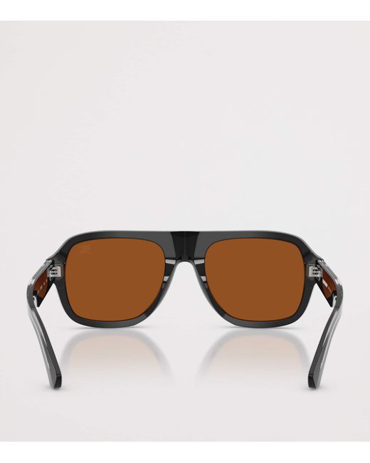 Burberry Brown Pilot Sunglasses for men