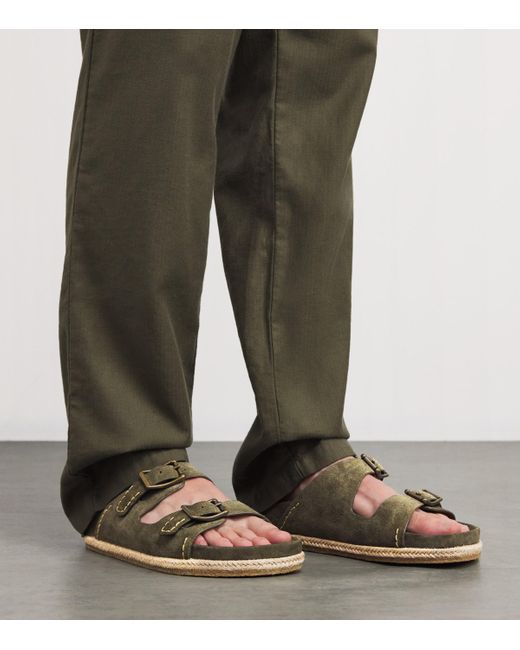 Polo Ralph Lauren Green Suede Turbach Sandals for men