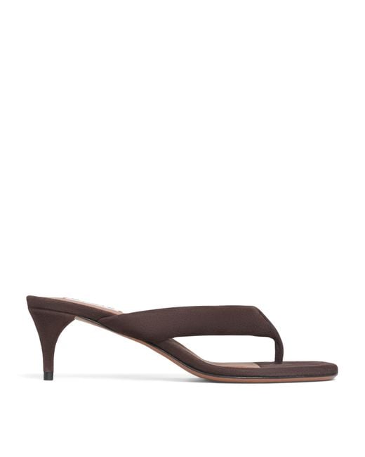 Alaïa Brown Suede Thong Mules 55