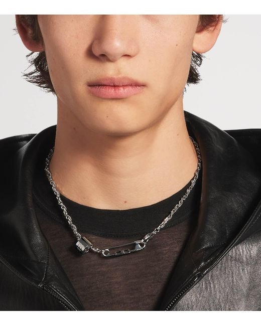 Balenciaga Metallic Diy Pin Necklace for men