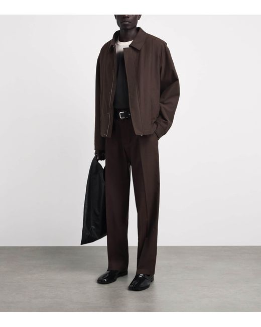 MM6 by Maison Margiela Brown Virgin Wool-Cotton Field Jacket for men