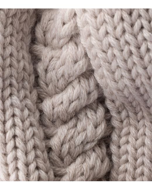 Prada Natural Virgin Wool Triangle Beanie