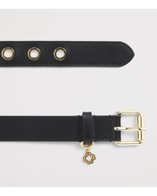 Maje Black Leather Miss M Belt