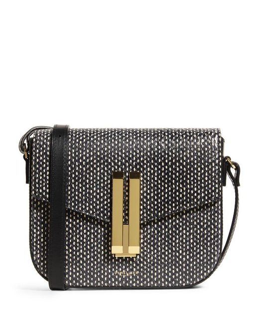 DeMellier London Black Snake-Embossed Leather Vancouver Cross-Body Bag