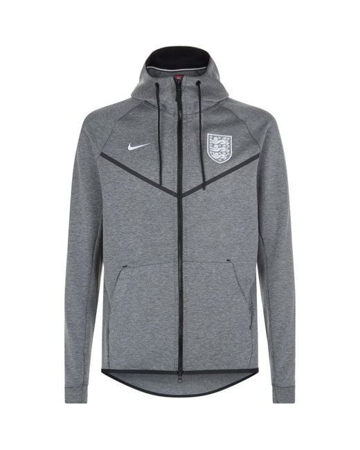 Nike England Tech Fleece Windrunner Jacket in Gray for Men | Lyst