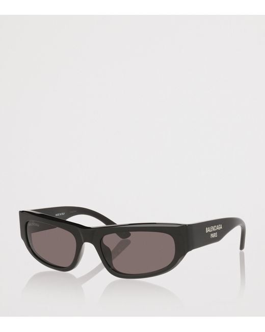 Balenciaga Gray Rectangular Bb0388S Sunglasses