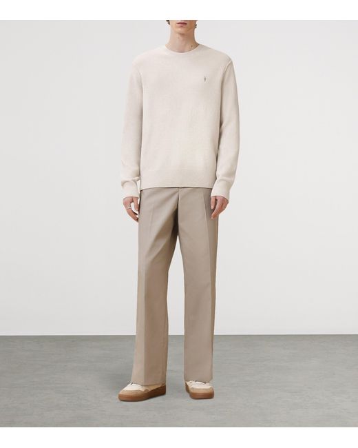 AllSaints White Crew-Neck Statten Sweatshirt for men