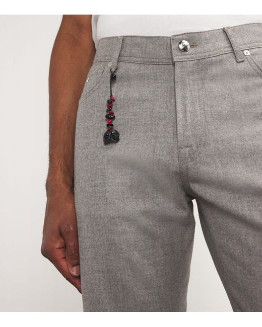 Marco Pescarolo Gray Cashmere Tailored Trousers for men
