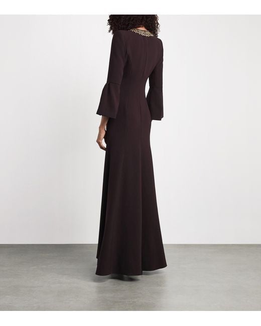 Jenny Packham Black Embellished Pueblo Maxi Dress