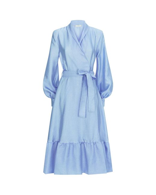 Stine Goya Blue Niki Wrap Dress