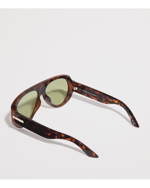 Le Specs Green Dream Boat Aviator Sunglasses