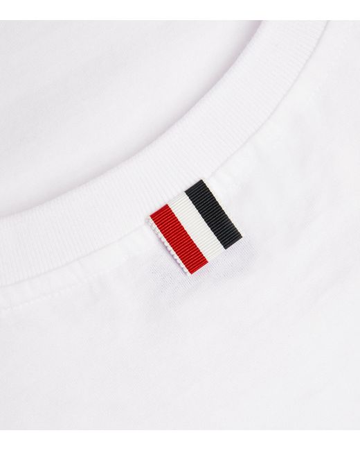 Thom Browne White Name Patch T-Shirt