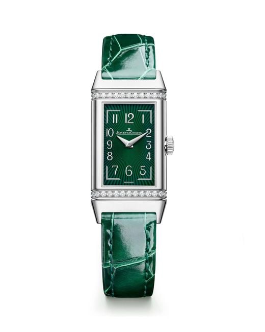 Jaeger-lecoultre Green Stainless Steel Reverso One Monoface Watch 20mm