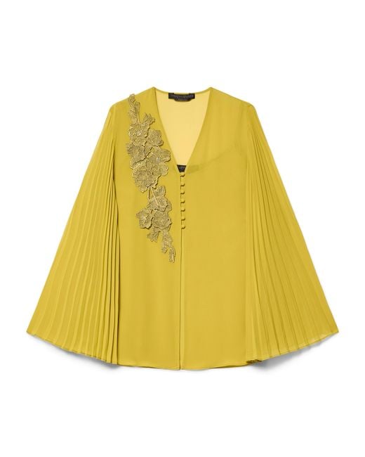 Marina Rinaldi Yellow Crepe Georgette Blouse