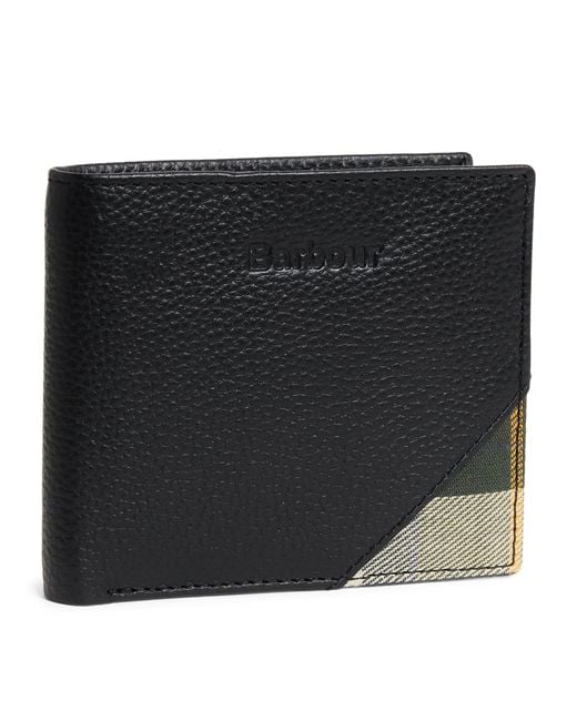Barbour Black Leather Tabert Wallet for men