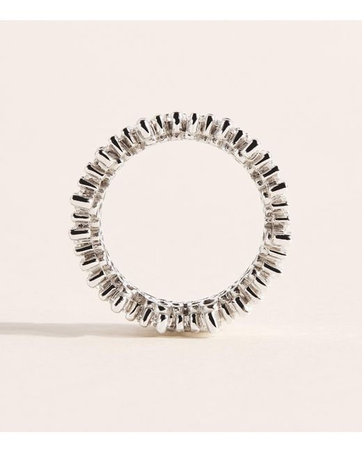 Suzanne Kalan Natural And Diamond Classic Short Stack Eternity Ring