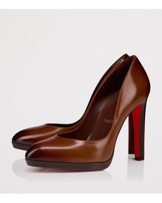Christian Louboutin Brown Fannylove Alta Leather Pumps 120