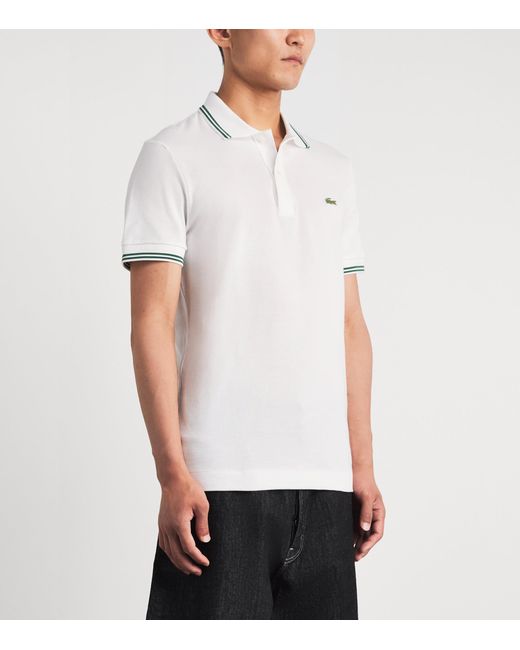 Lacoste White Cotton Original Polo Shirt for men