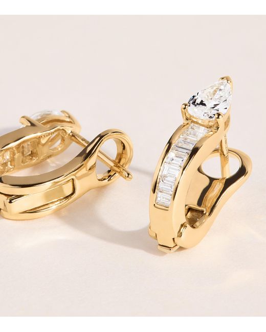 Anita Ko Natural And Diamond Saturn Huggie Earrings