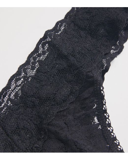 Hanky Panky Black Lace Low-Rise Thongs