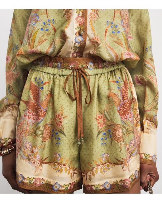 Zimmermann Natural Silk Indra Shorts