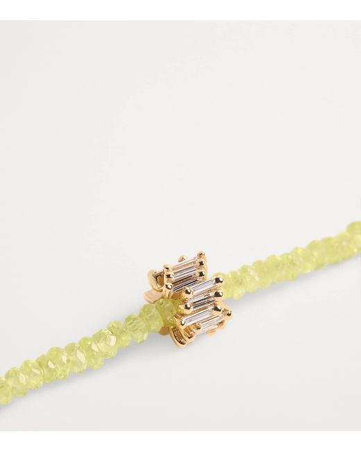 Suzanne Kalan Metallic Diamond And Chrysoberyl Infinite Beaded Necklace