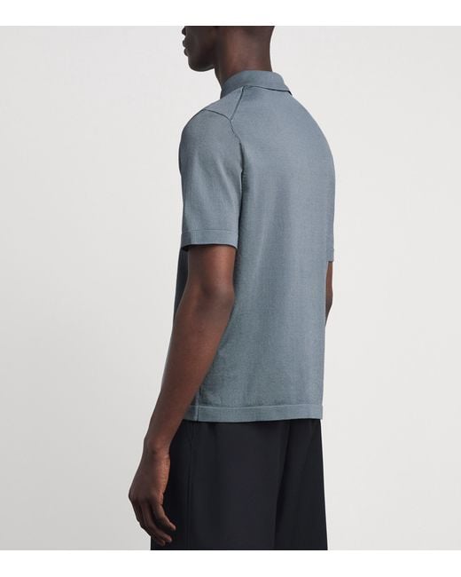 Sandro Blue Zip-Up Polo Shirt for men